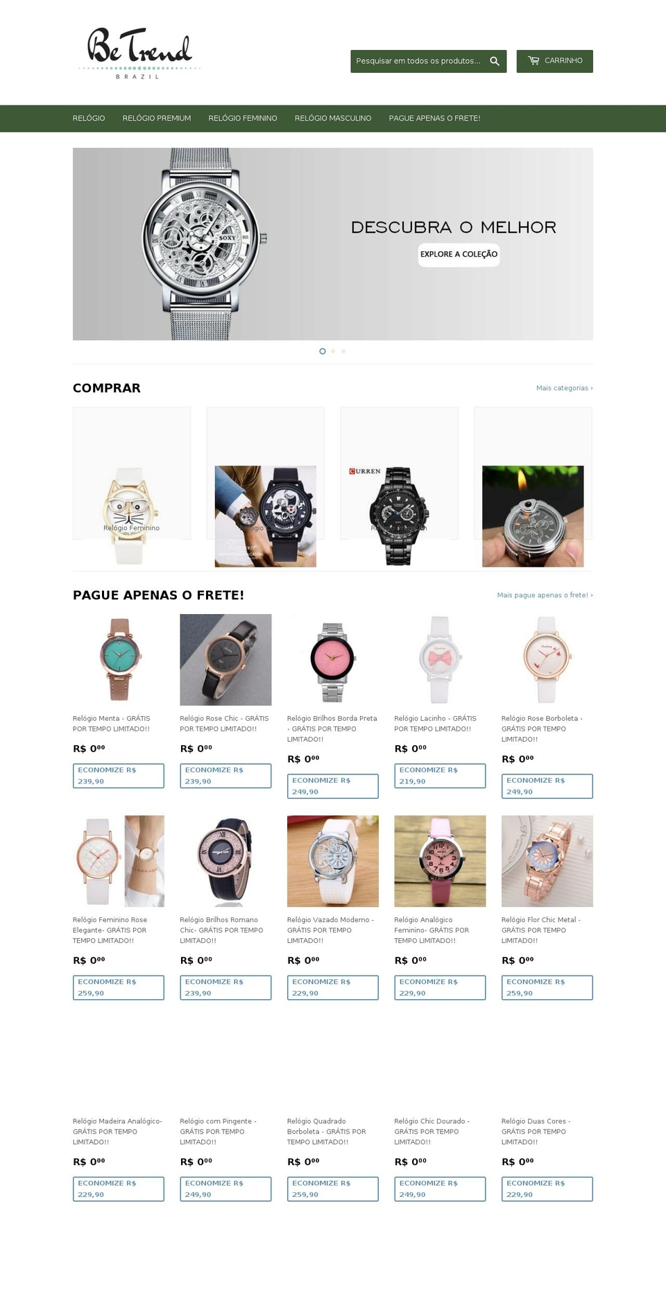 betrend.com.br shopify website screenshot