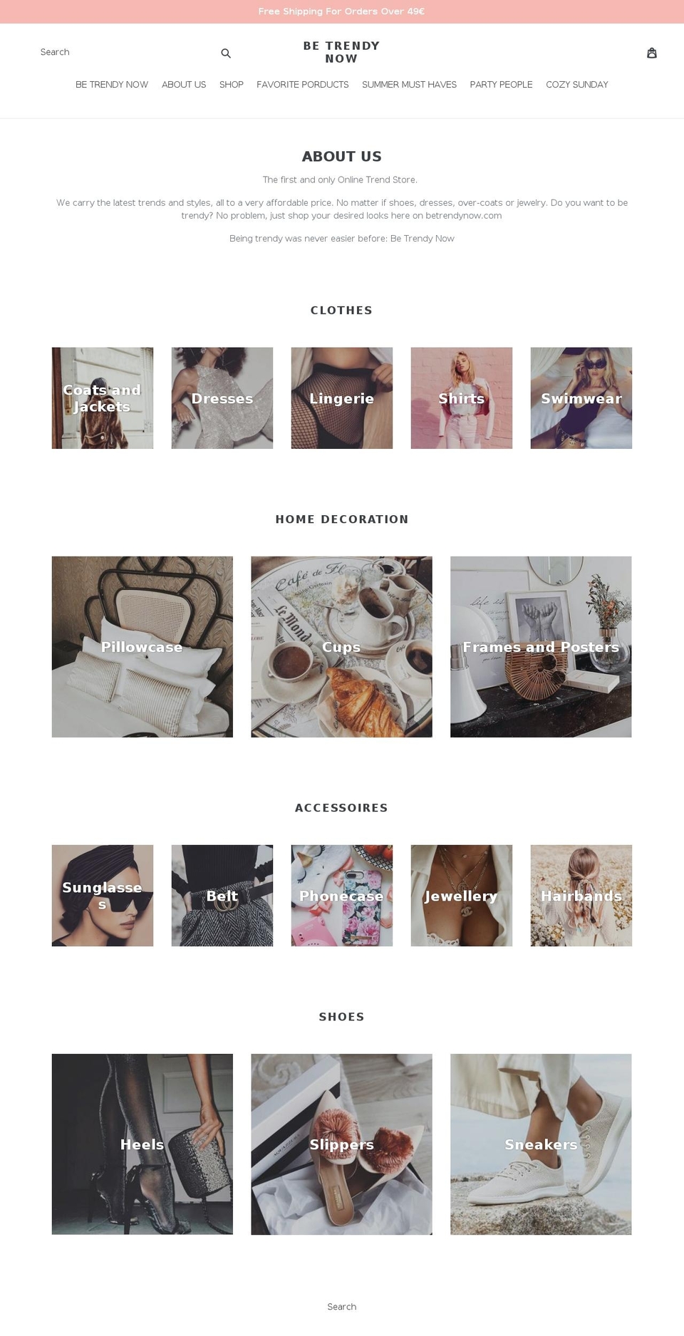 betrendynow.com — Shopify storefront screenshot