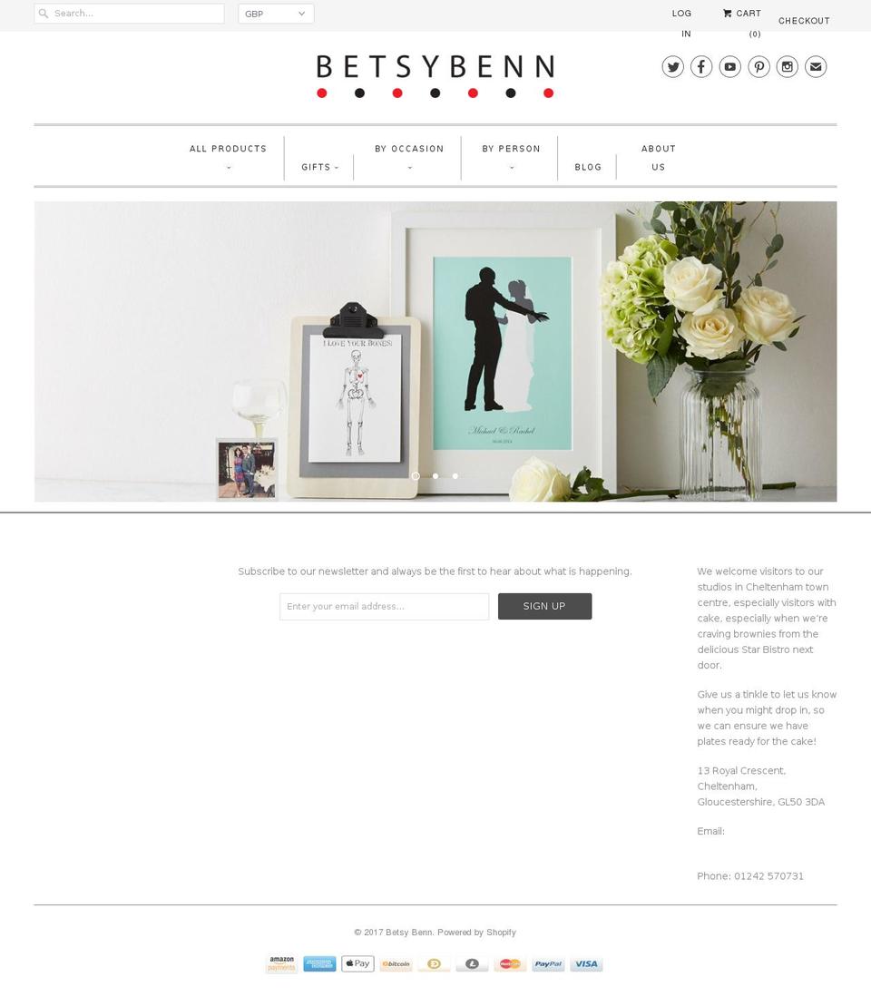 betsey-benn.com shopify website screenshot
