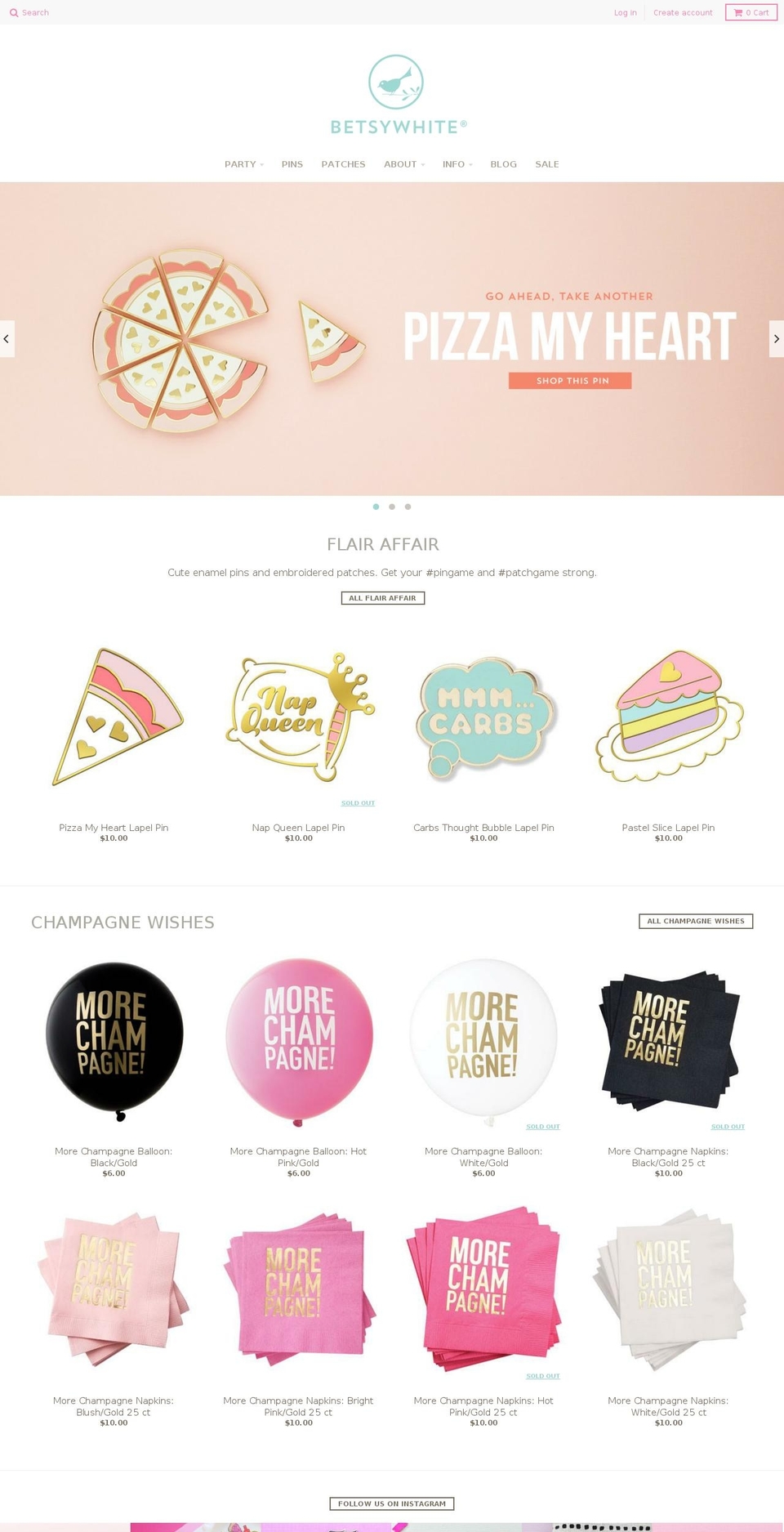 betseywhite.com shopify website screenshot