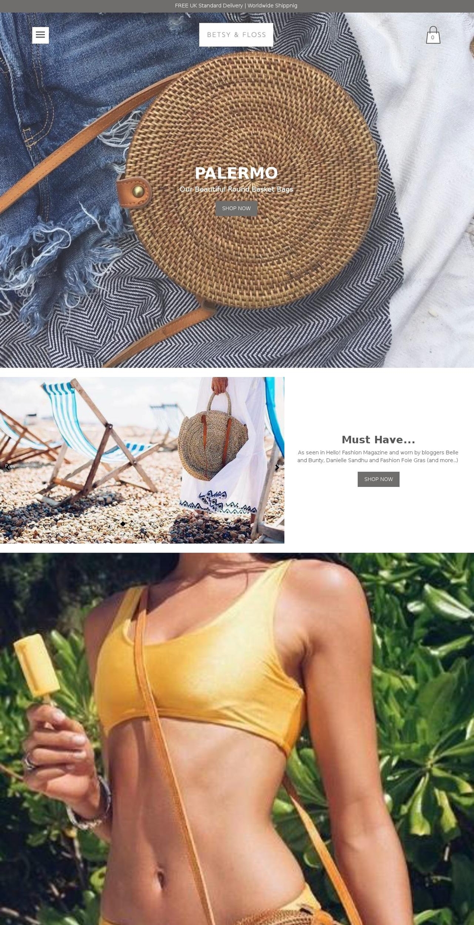 betsyandfloss.com — Shopify storefront screenshot