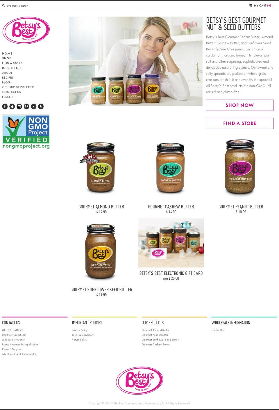 betsybest.net shopify website screenshot