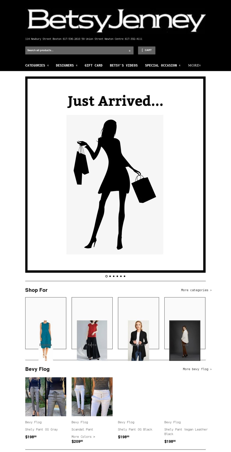 betsyjenney.com shopify website screenshot