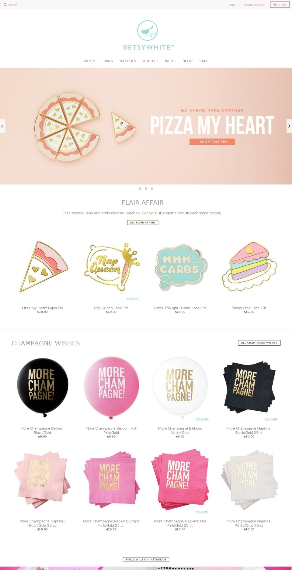 betsywhitelovelogos.com shopify website screenshot