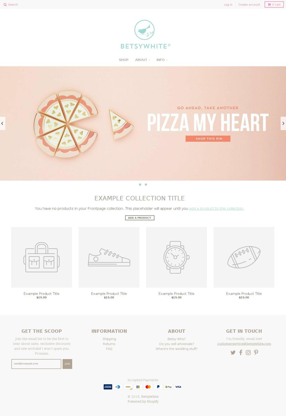 betsywiteboutique.com — Shopify storefront screenshot