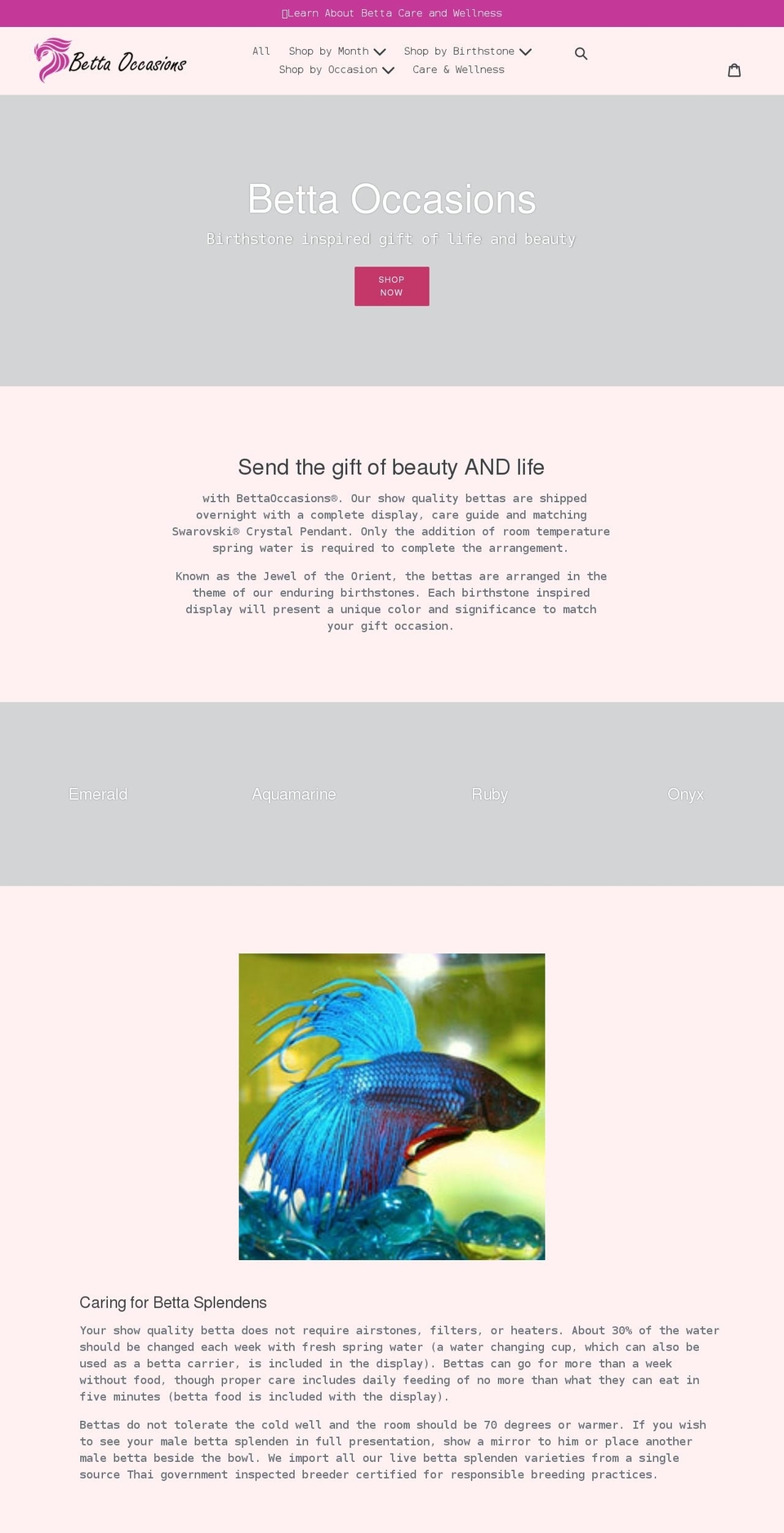 bettaoccasions.com shopify website screenshot