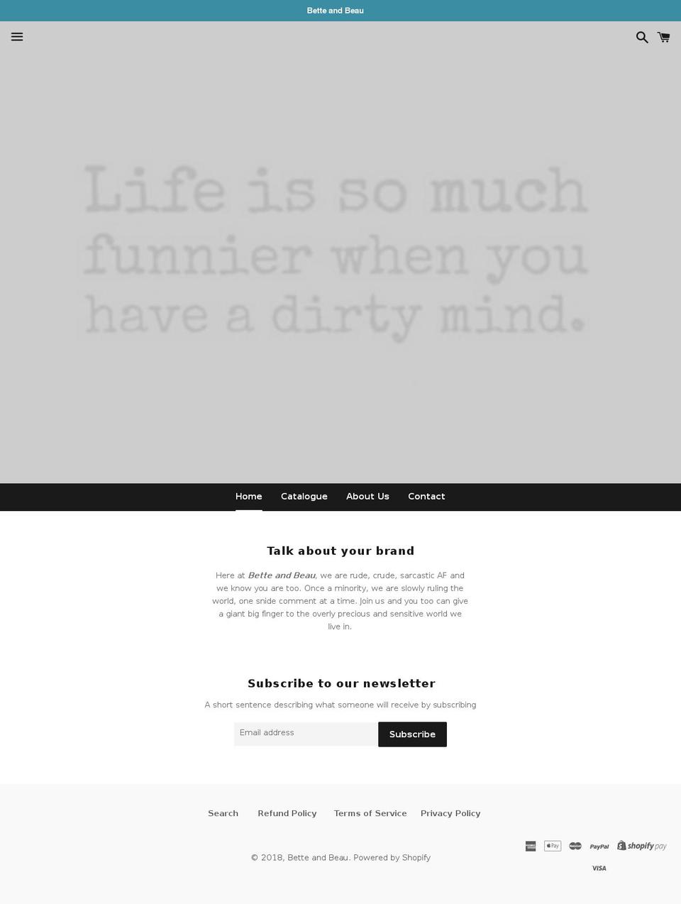 betteandbeau.com — Shopify storefront screenshot
