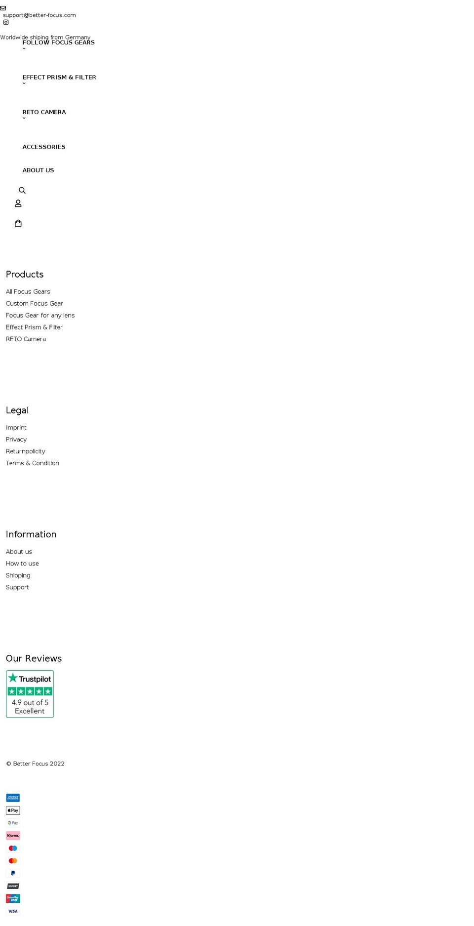 better-focus.com shopify website screenshot