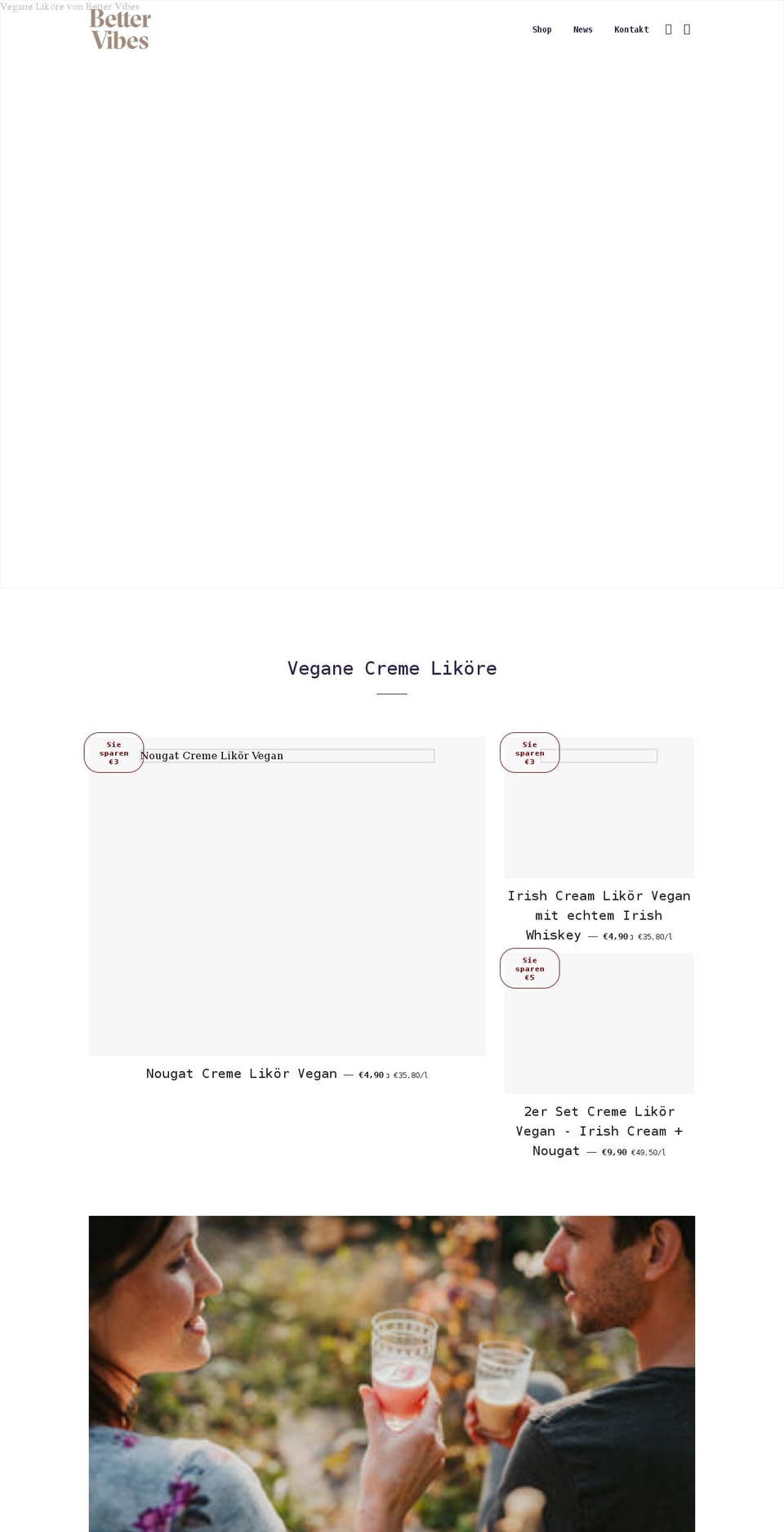 better-vibes.com shopify website screenshot