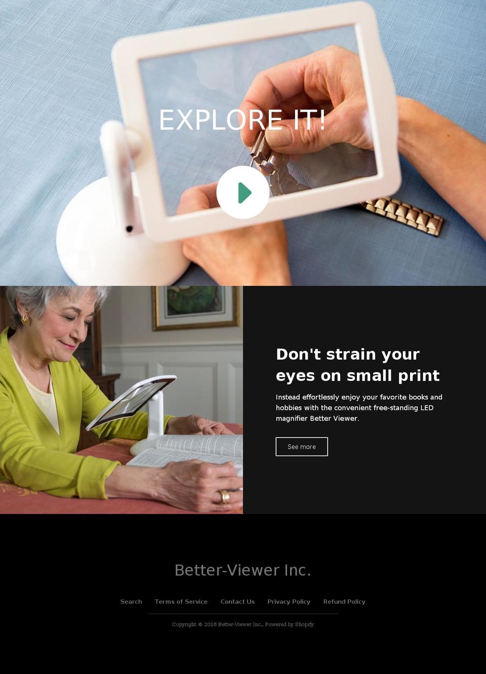better-viewer.com shopify website screenshot