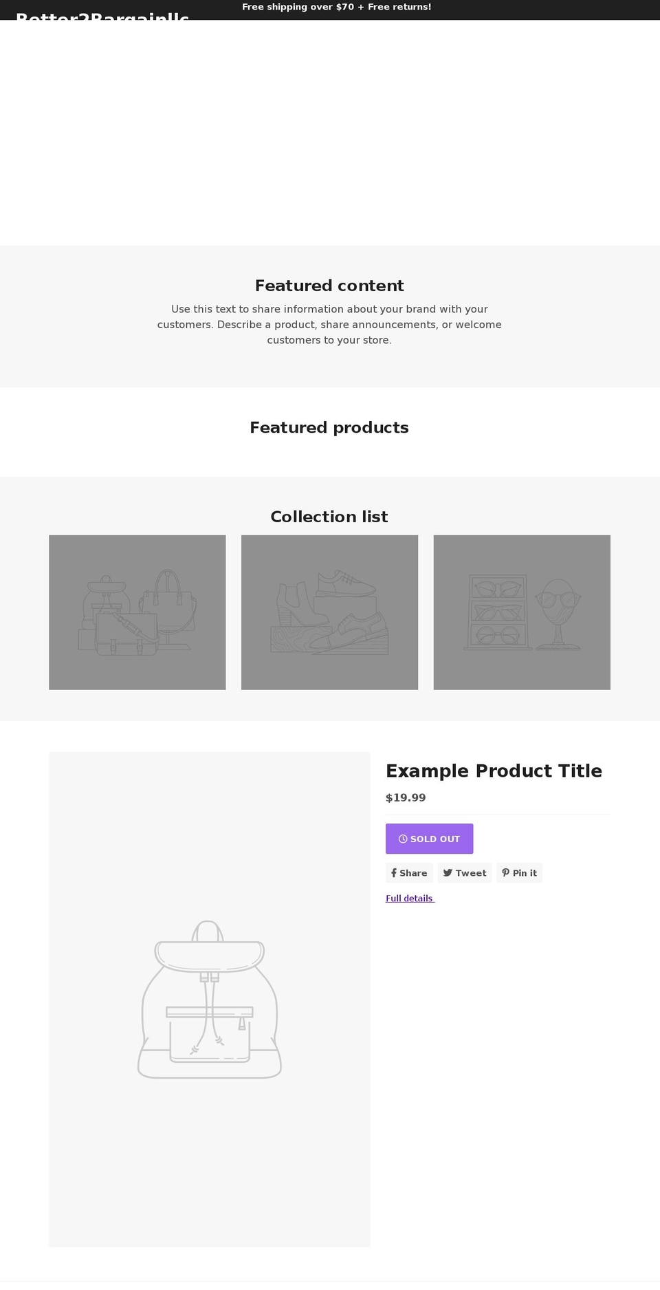 better2bargain.myshopify.com shopify website screenshot