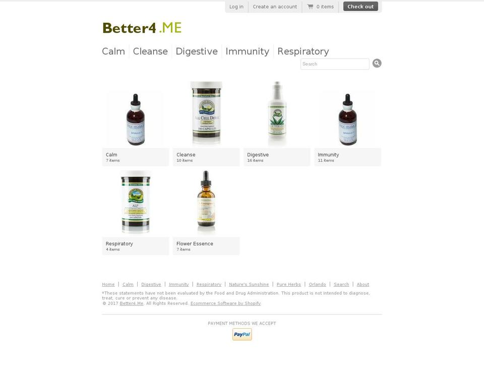 better4.me shopify website screenshot
