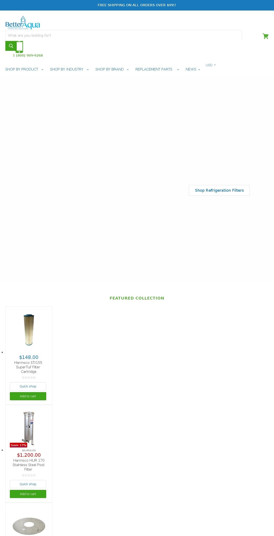 betteraqua.com shopify website screenshot