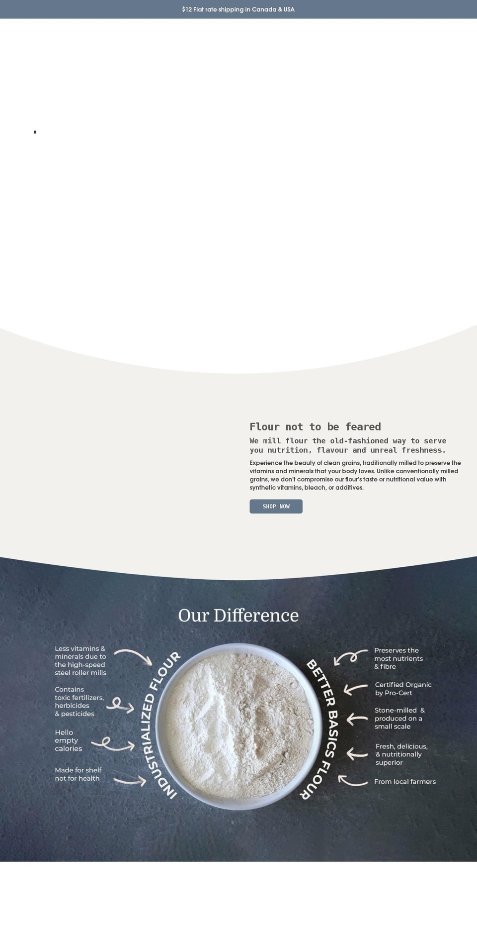 betterbasicsmilling.com shopify website screenshot
