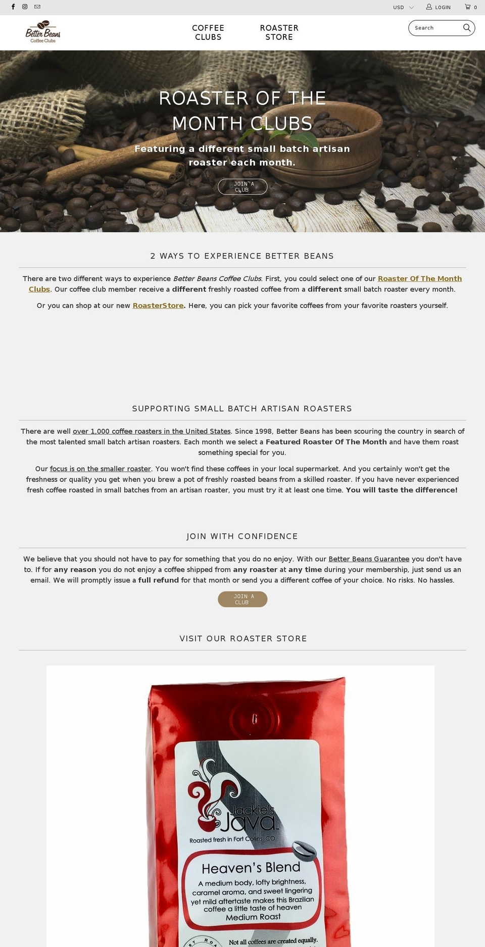 betterbeans.com — Shopify storefront screenshot