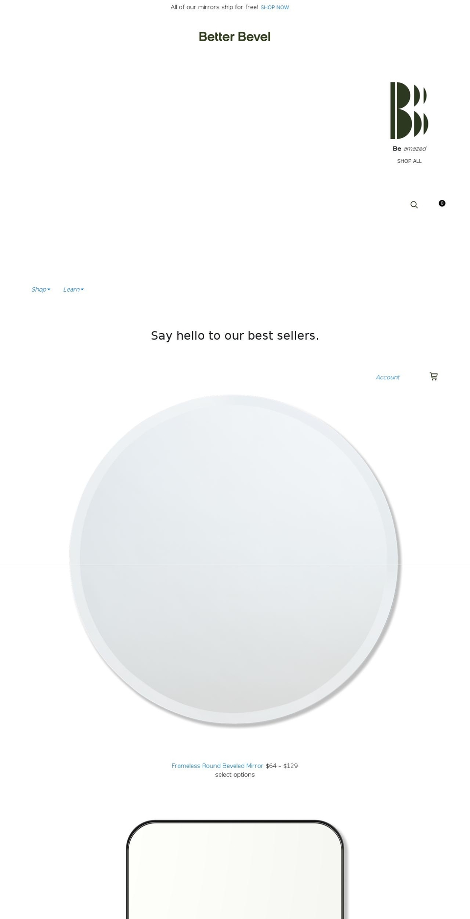 betterbevel.com — Shopify storefront screenshot