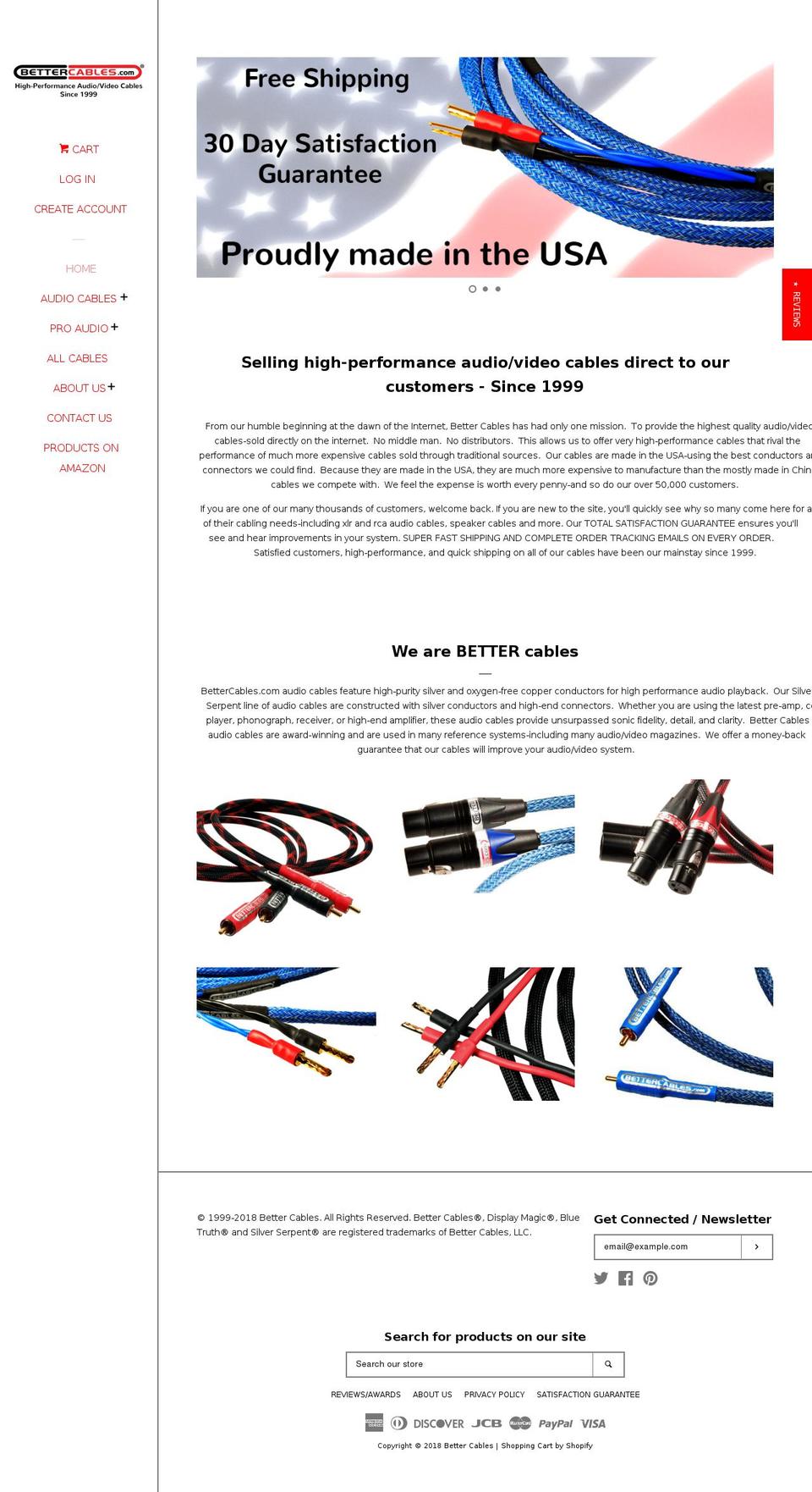 Current Theme - Pop Shopify theme site example bettercables.info