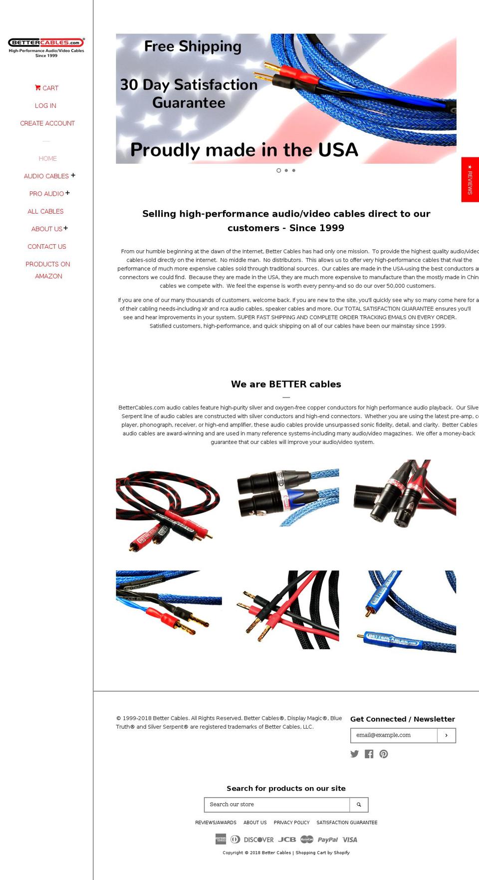 Current Theme - Pop Shopify theme site example bettercables.us