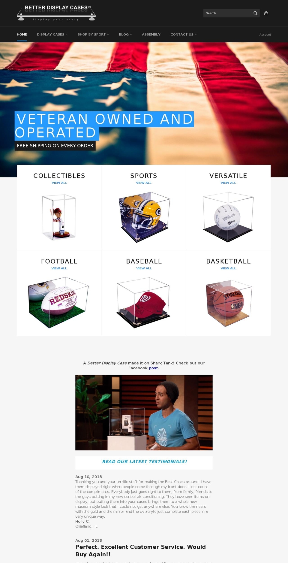 betterdisplaycases.com shopify website screenshot