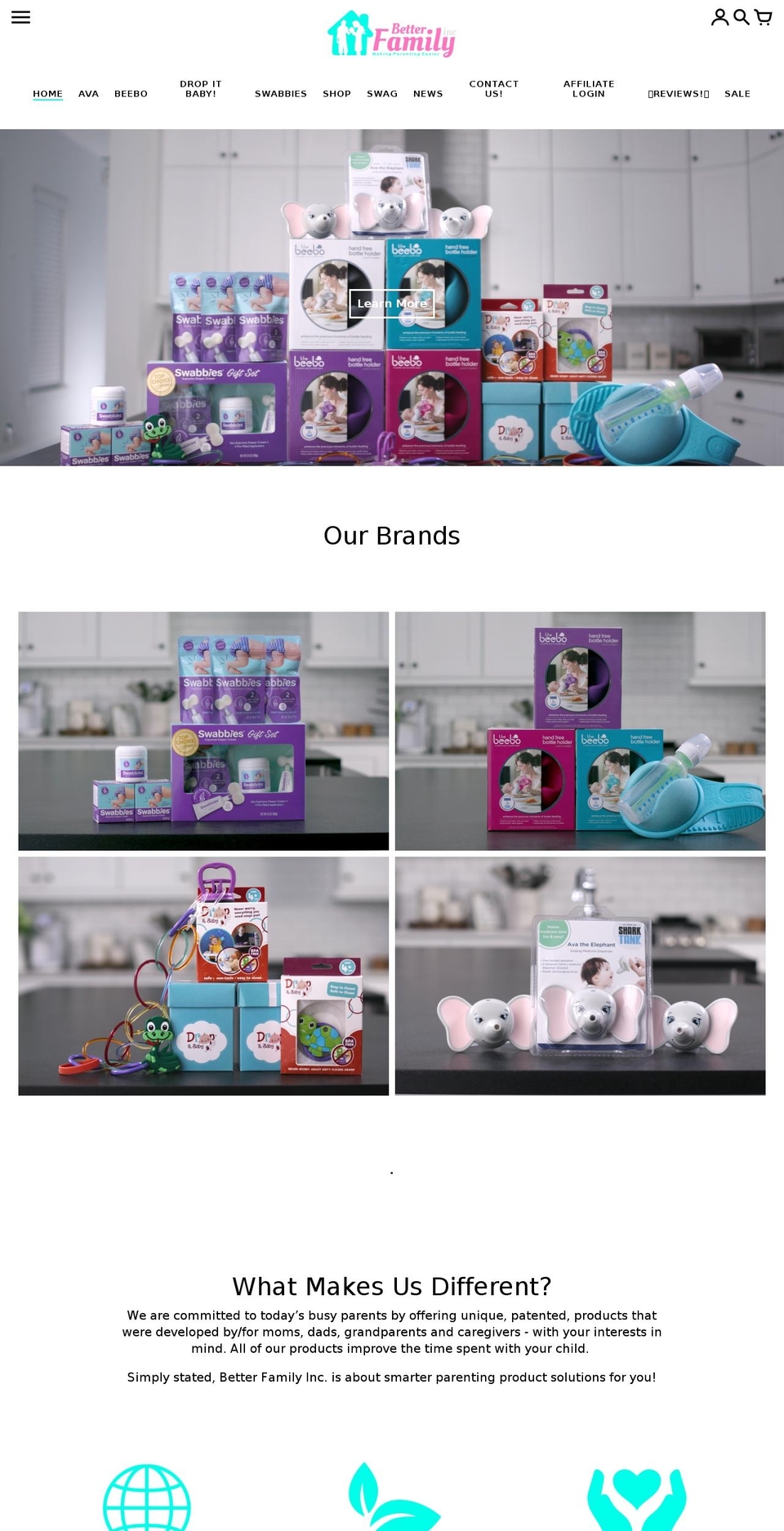 betterfamilyinc.com shopify website screenshot