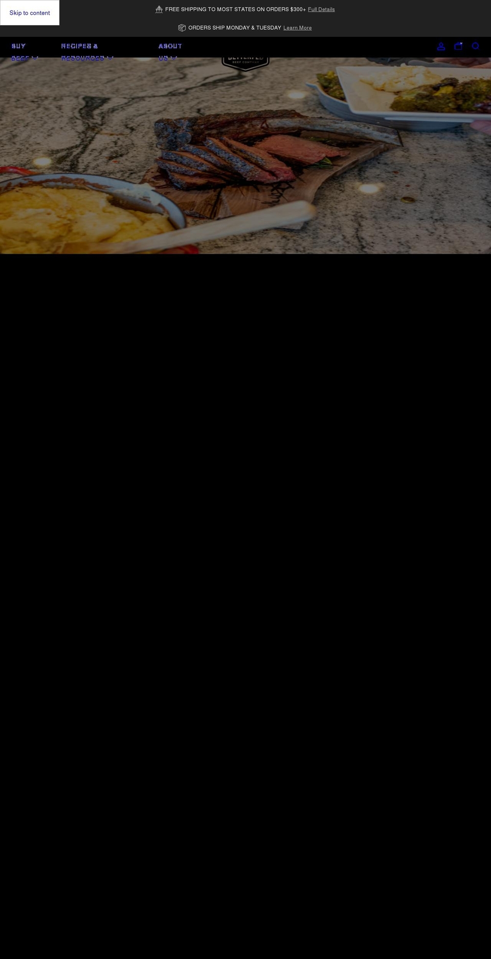 betterfedbeef.com shopify website screenshot