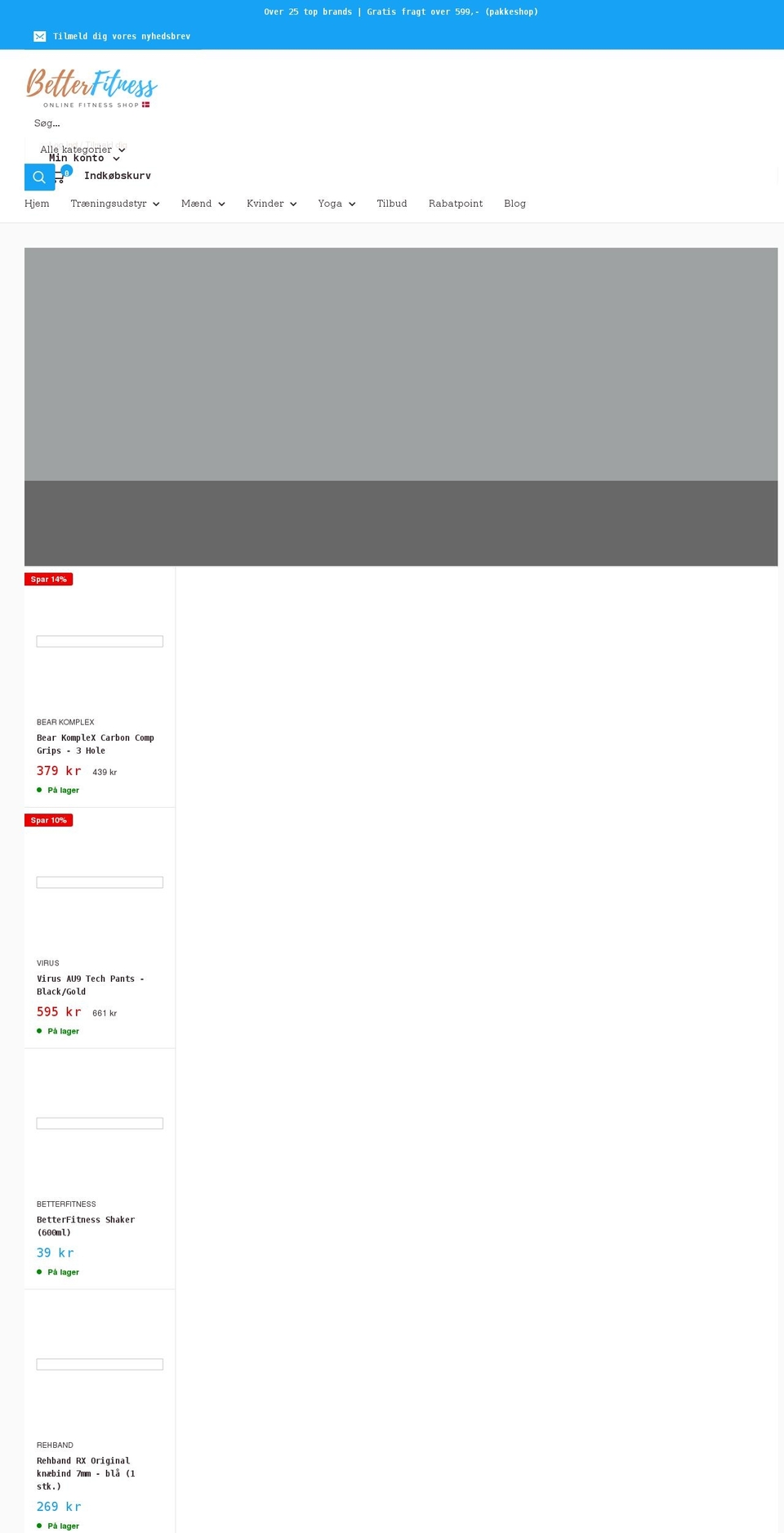 betterfitness.dk shopify website screenshot