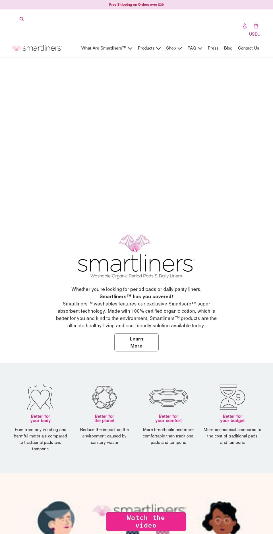 betterforyouperiod.com shopify website screenshot