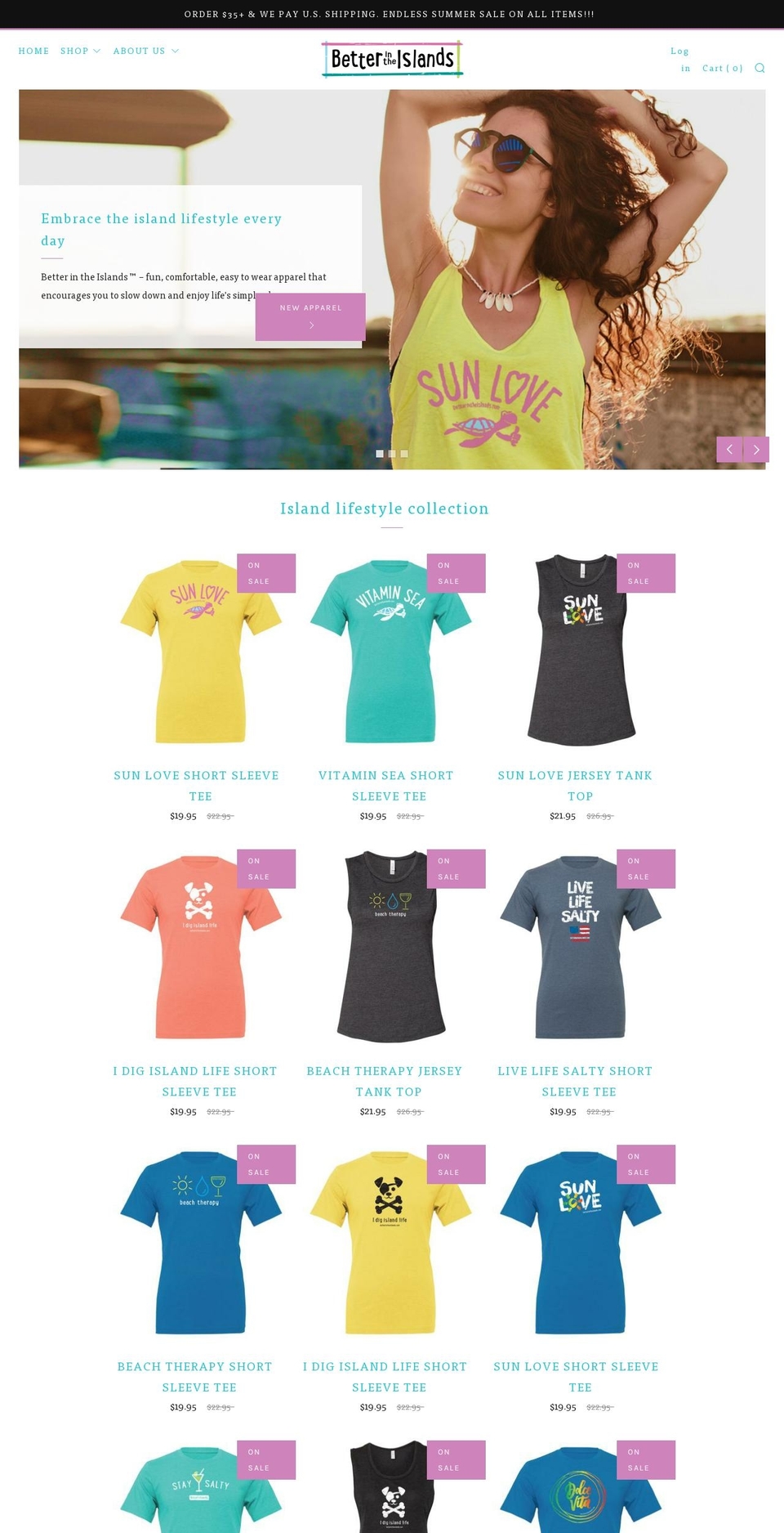 betterintheislands.com — Shopify storefront screenshot