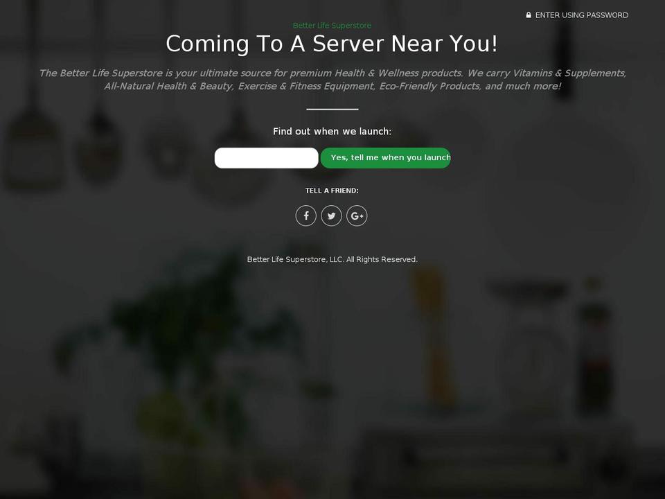 betterlifesuperstore.com — Shopify storefront screenshot