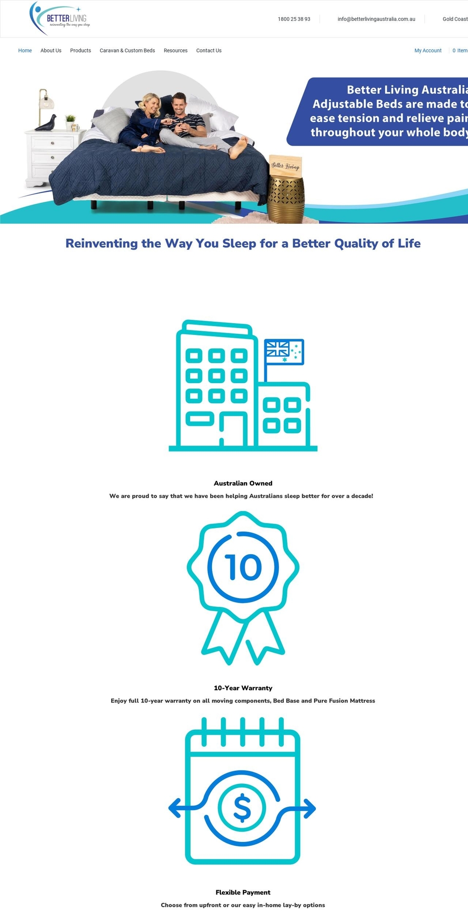 betterlivingaustralia.com.au shopify website screenshot