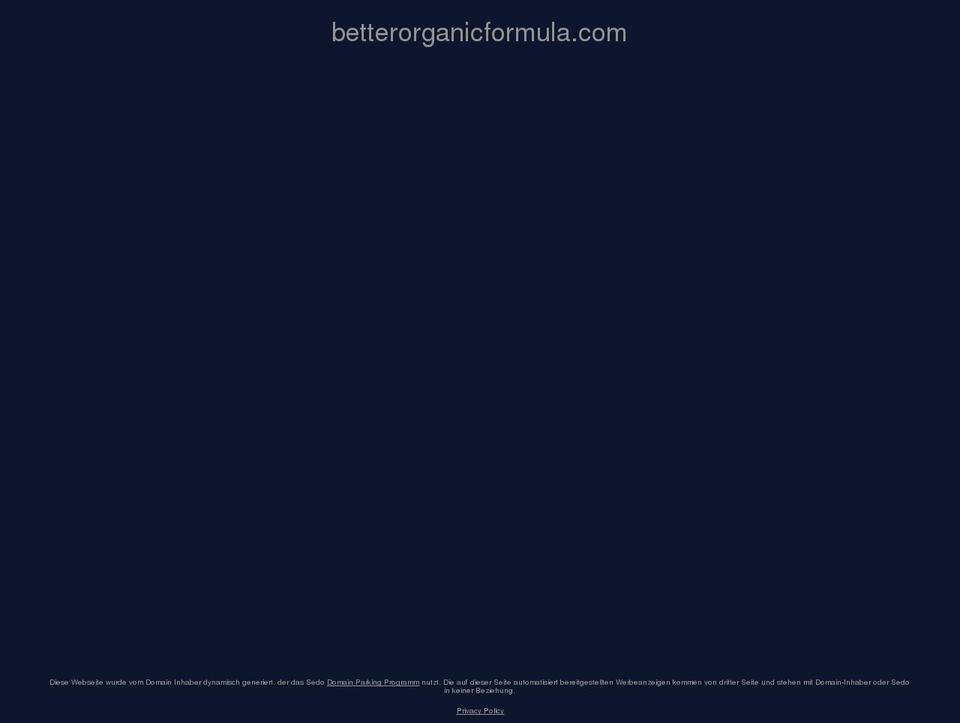 betterorganicformula.com — Shopify storefront screenshot