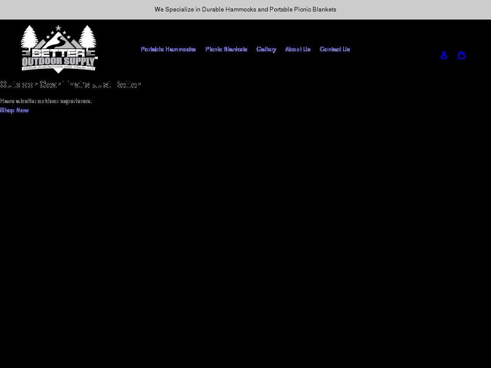 betteroutdoorsupply.com shopify website screenshot