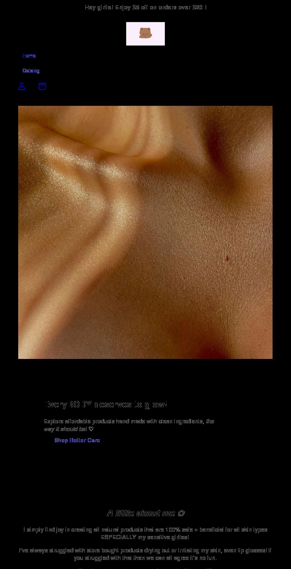 betterskincosmetics.com shopify website screenshot