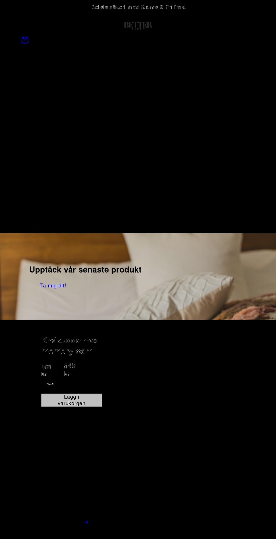 bettersleep.se shopify website screenshot