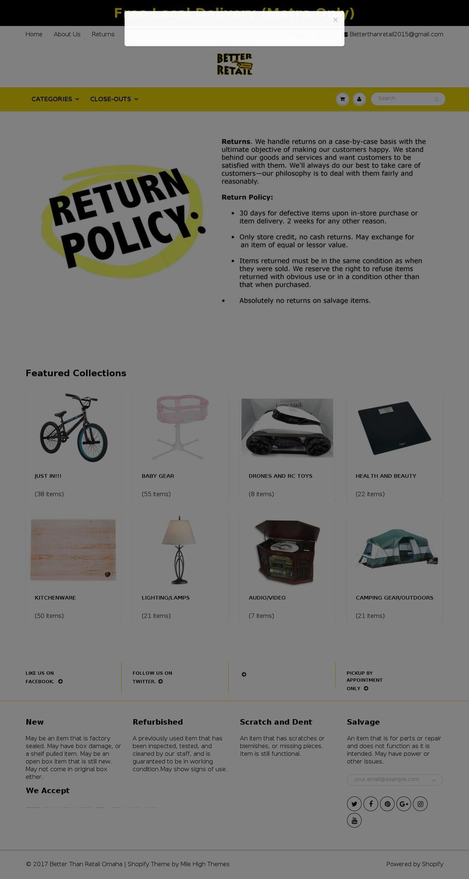 betterthanretail.org shopify website screenshot