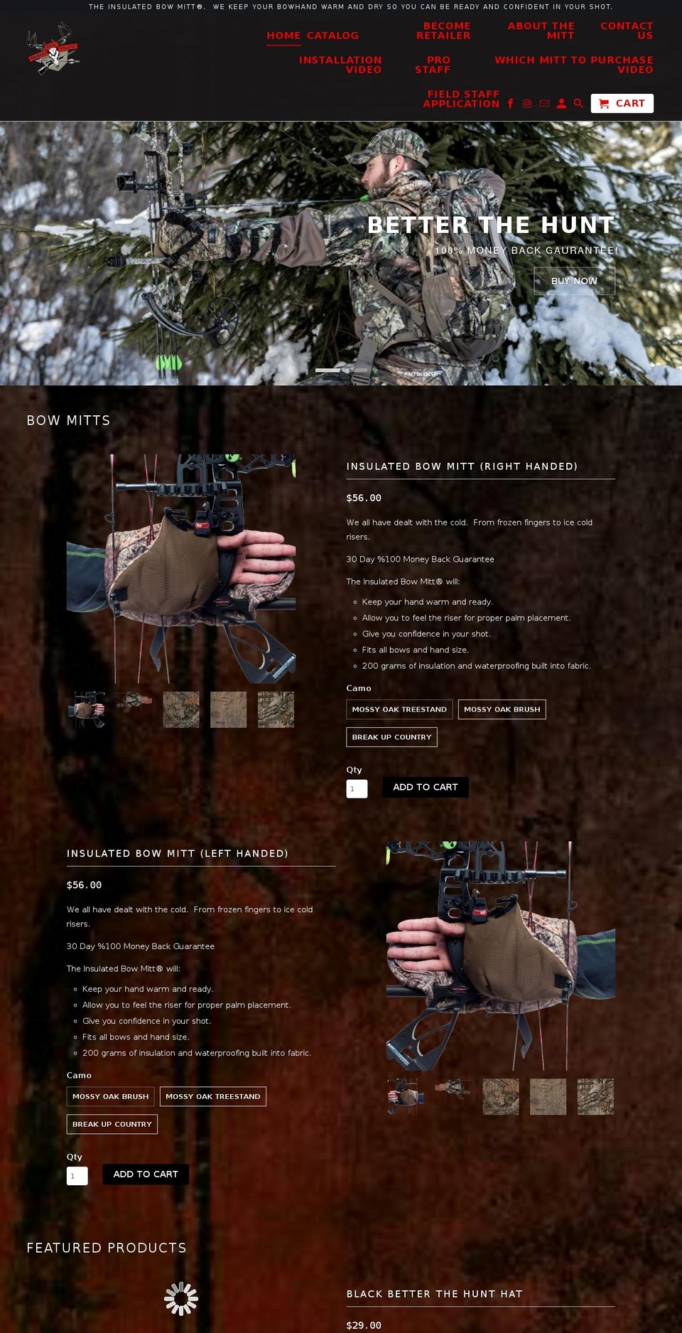 betterthehunt.com shopify website screenshot