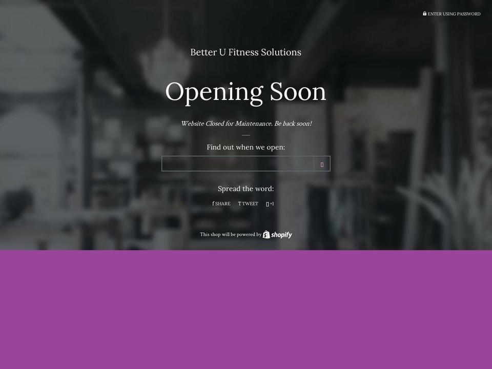 betterufitnesssolutions.com — Shopify storefront screenshot