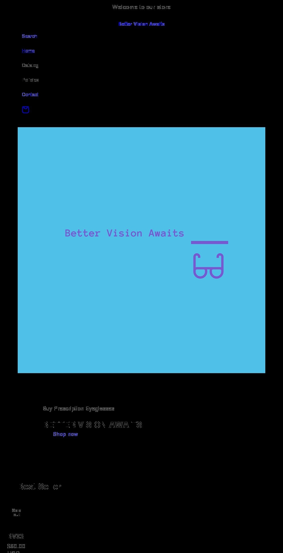 bettervision.shop shopify website screenshot