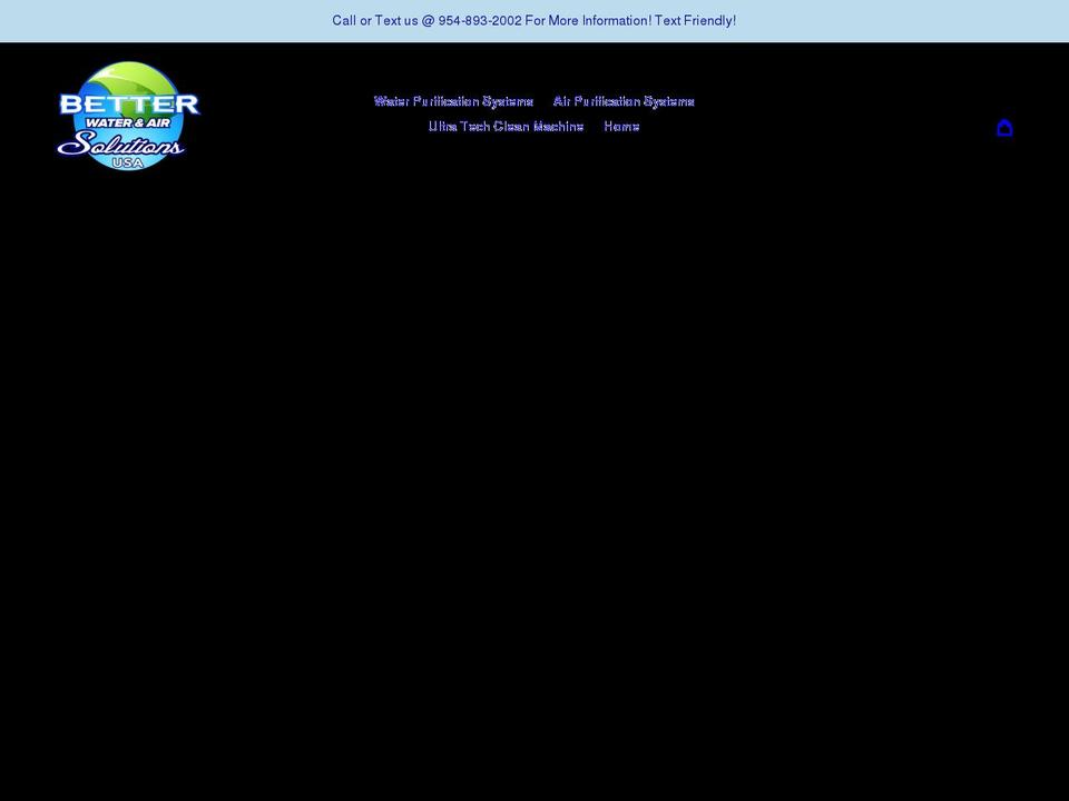 betterwaterandairsolutionsusa.com shopify website screenshot