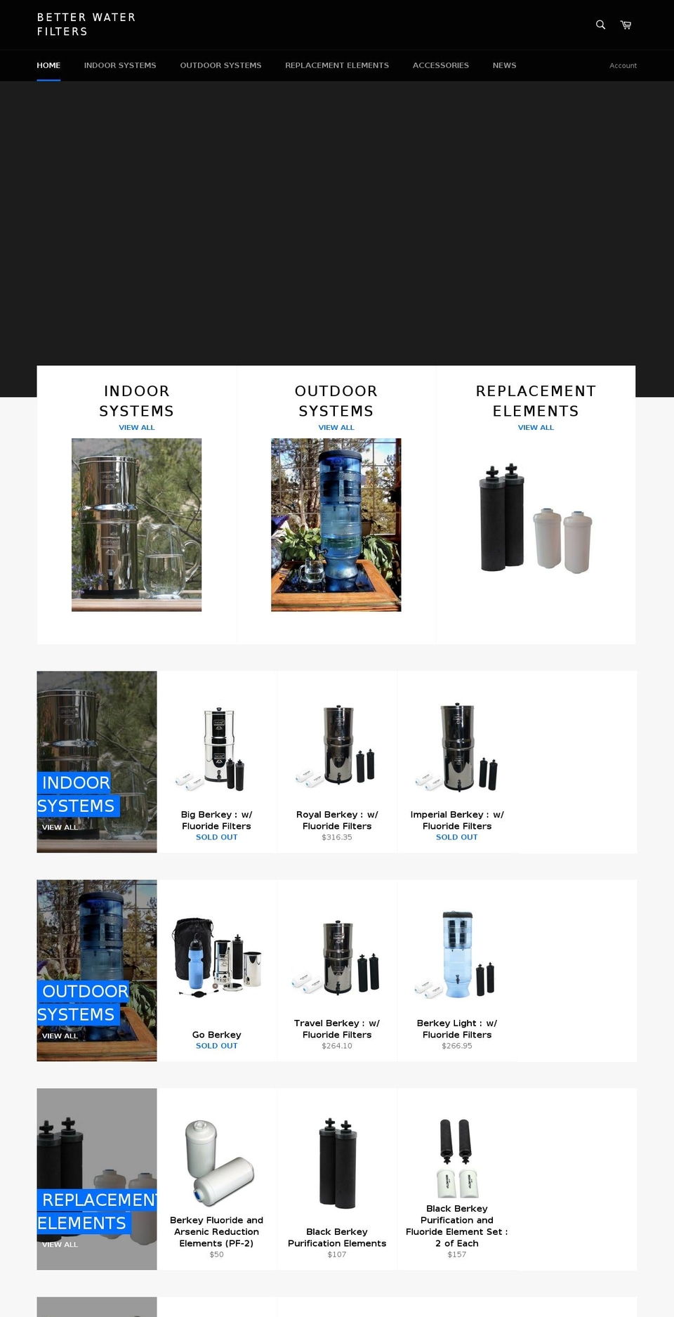 betterwaterfilters.com — Shopify storefront screenshot