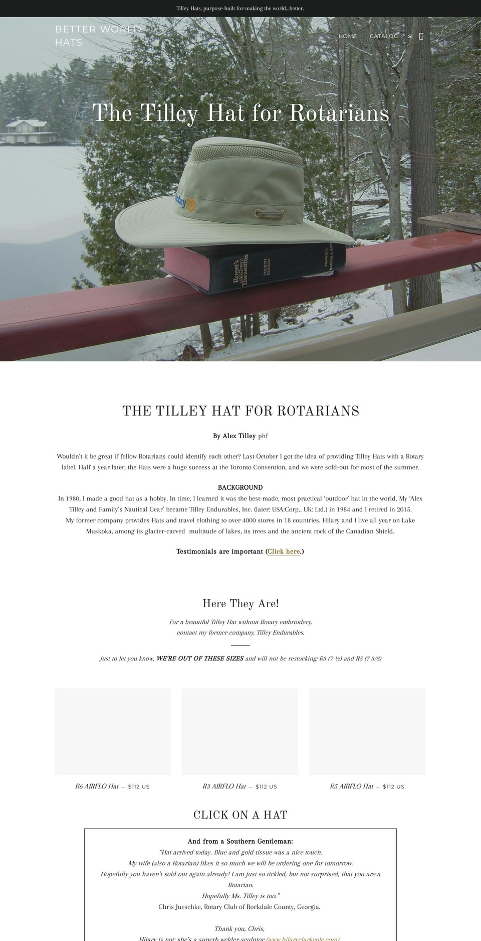 betterworldhatsusa.com — Shopify storefront screenshot
