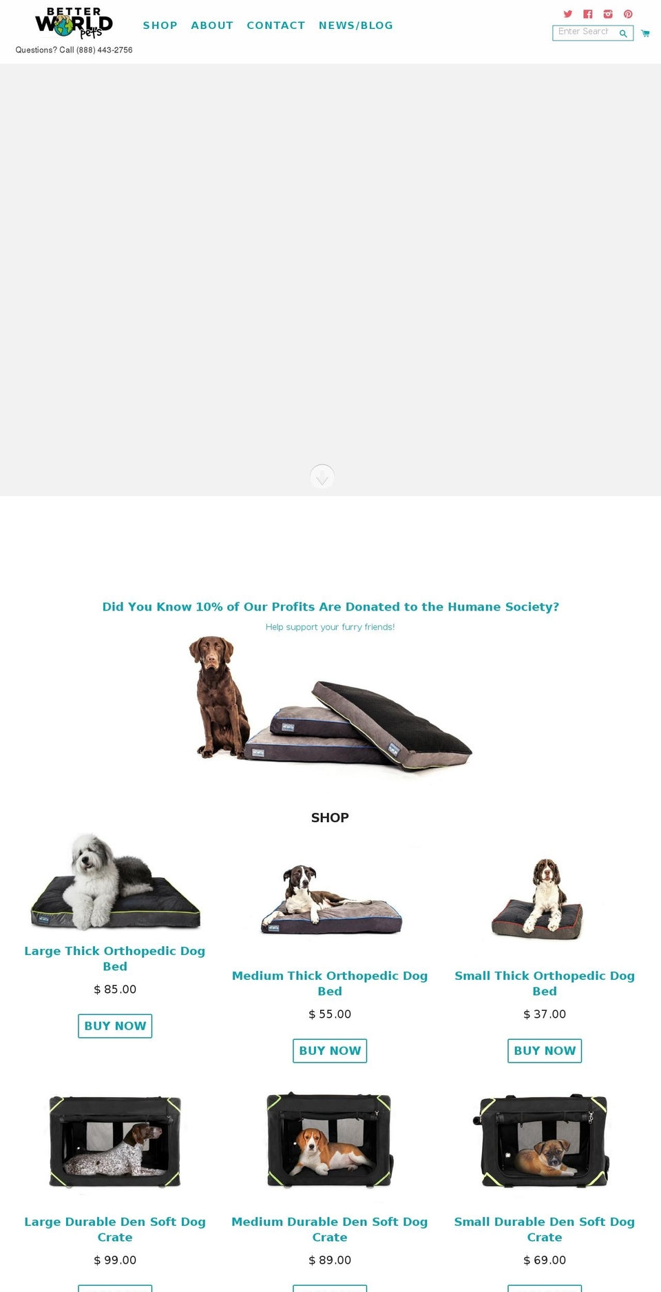 betterworldpets.com shopify website screenshot