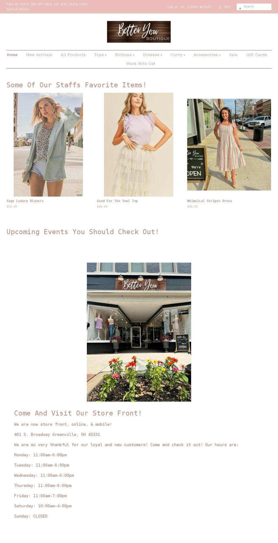 betteryouboutique.com shopify website screenshot