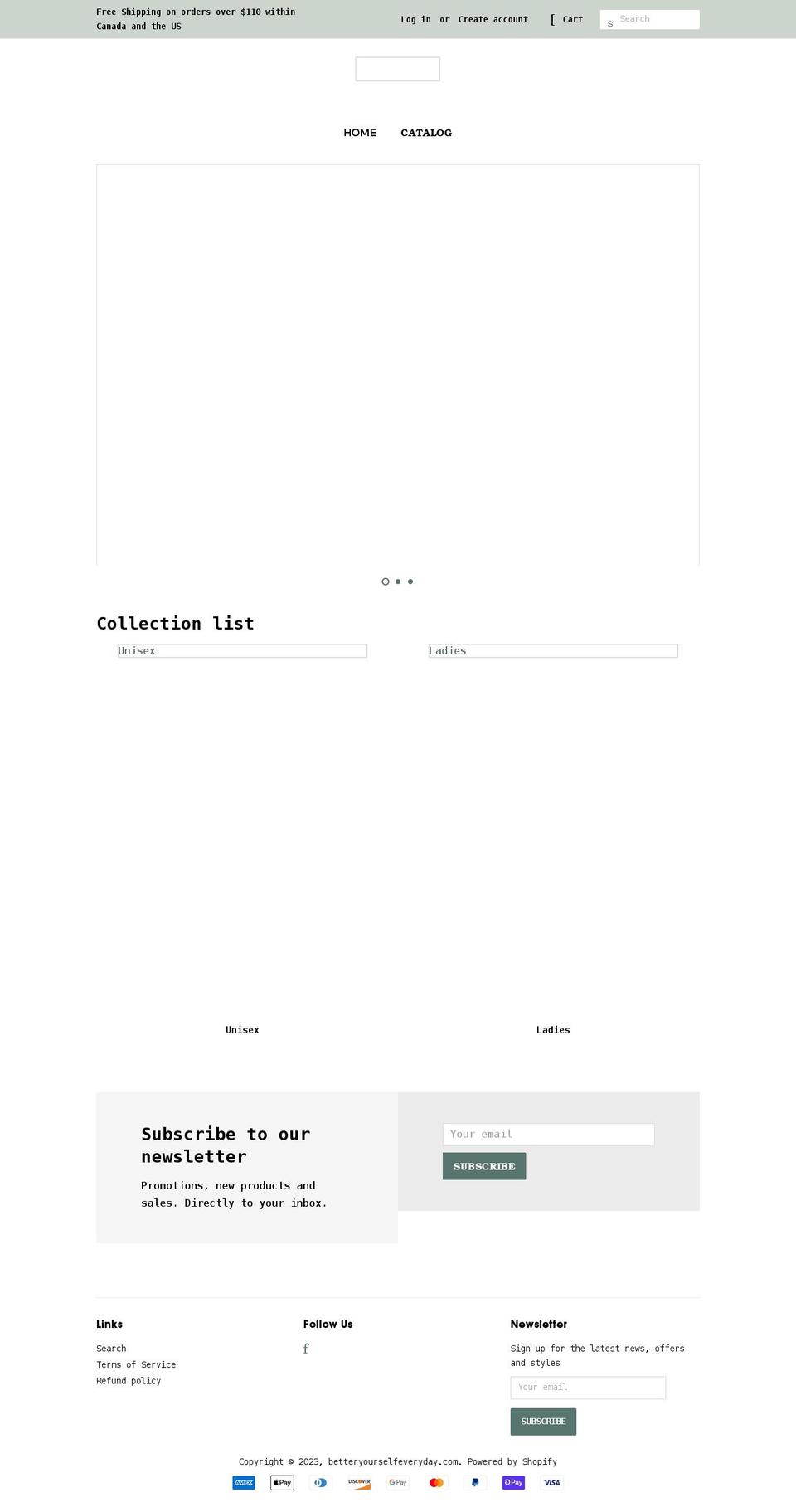 betteryourselfeveryday.com shopify website screenshot