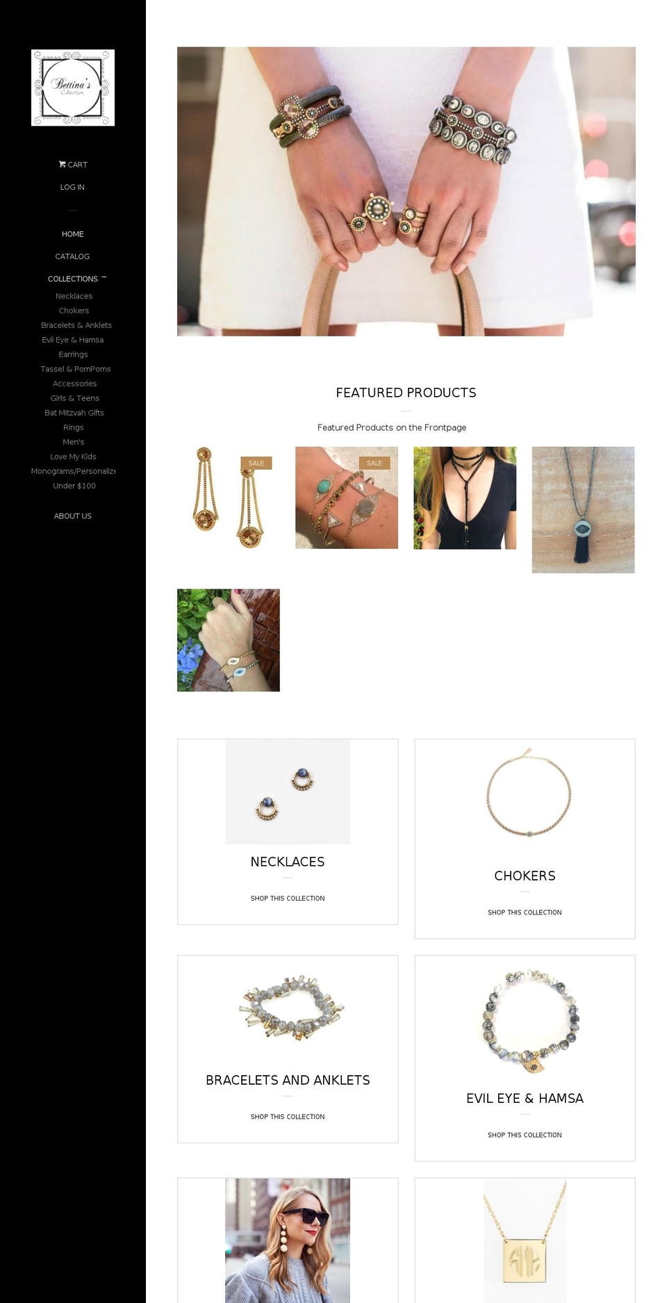 bettinascollection.com shopify website screenshot