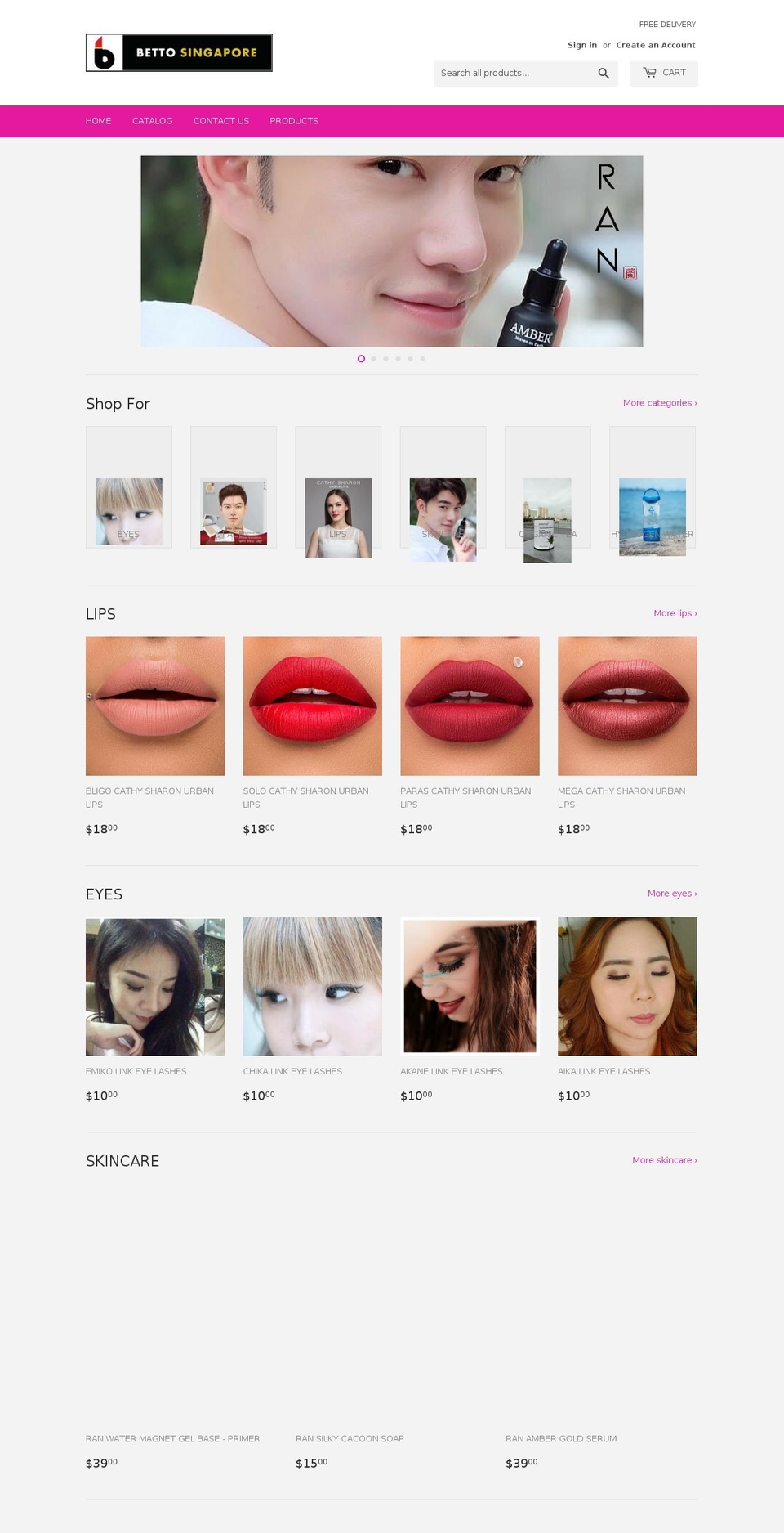 bettosg.com — Shopify storefront screenshot