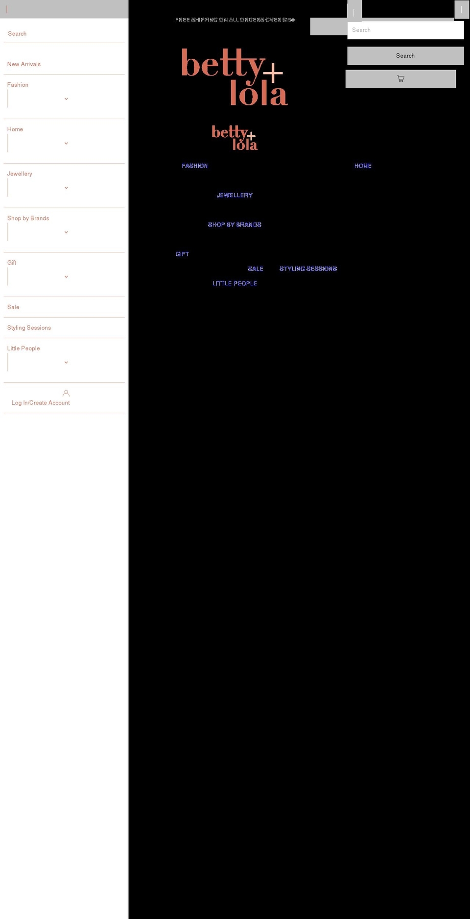 bettyandlola.com.au shopify website screenshot