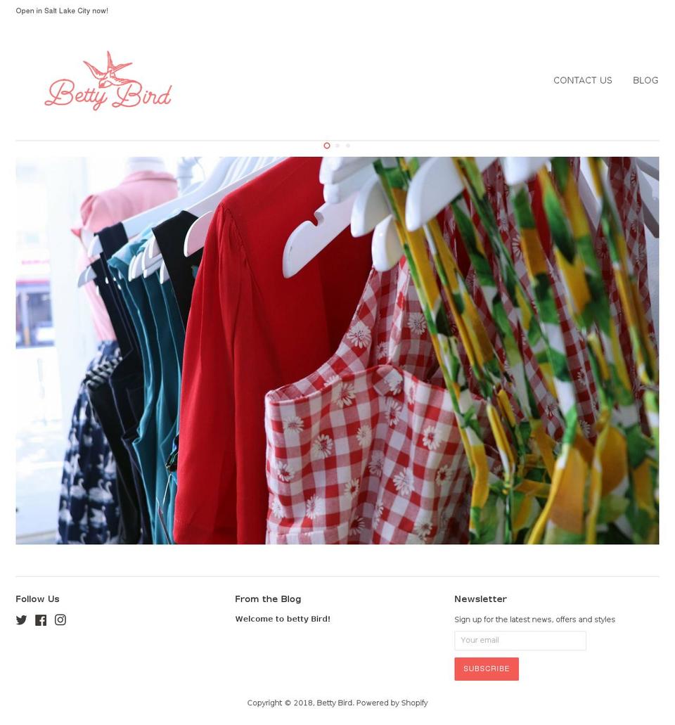 bettybird.com — Shopify storefront screenshot