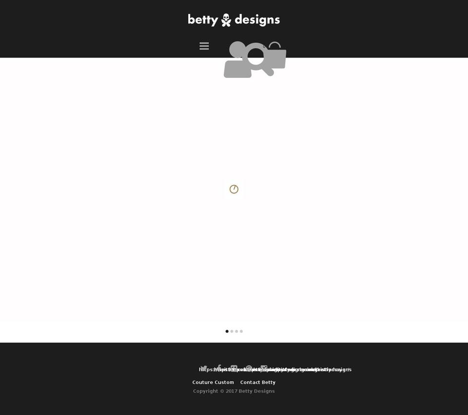bettydesigns.com shopify website screenshot