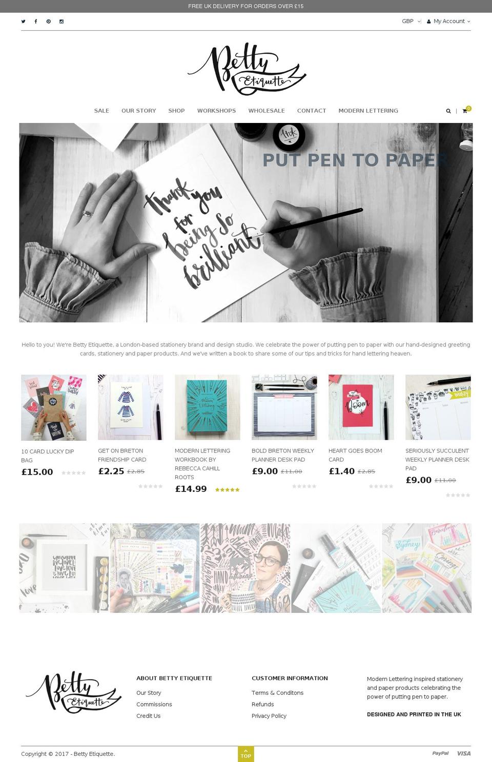 bettyetiquette.com — Shopify storefront screenshot